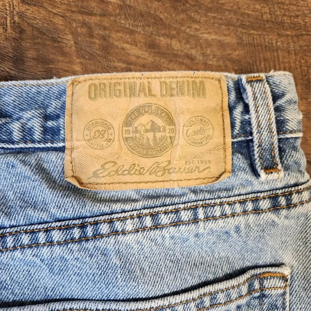 Vintage Eddie Bauer Jeans Mens 34x29* Classic Fit Straight Denim Workwear
